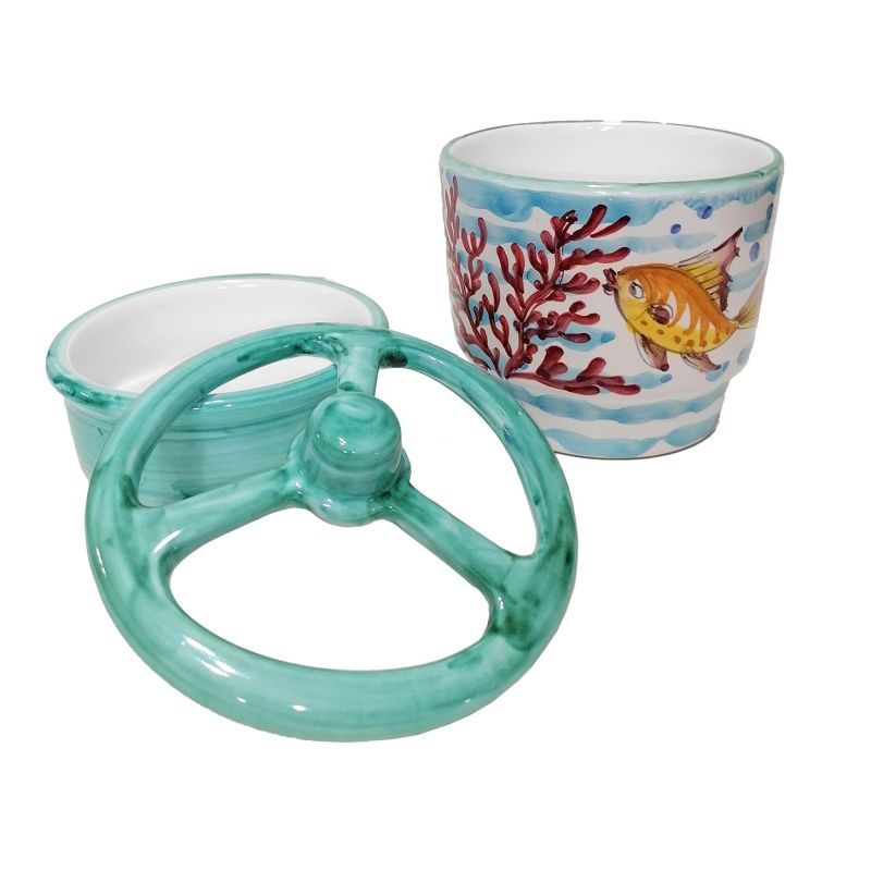 Scola Posate linea Mischia Pesci. Ceramica di...