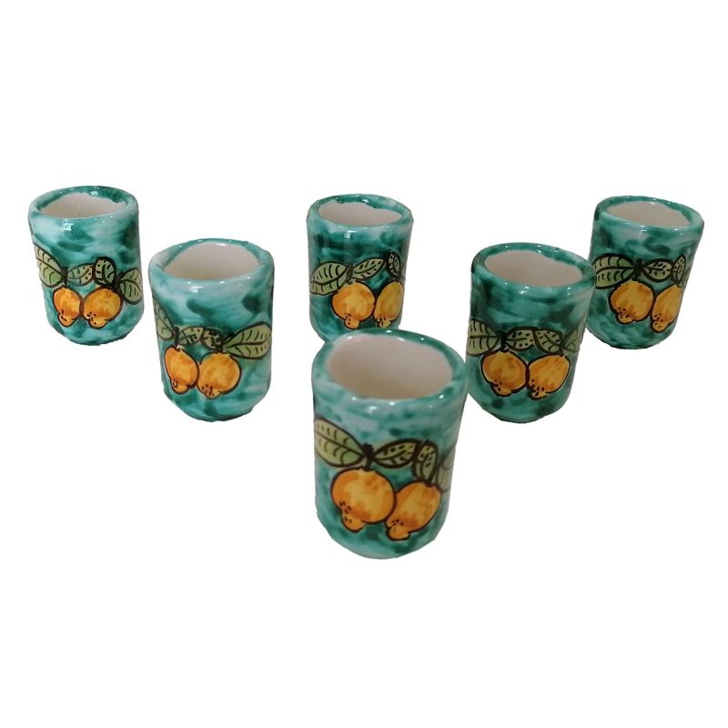 Set de Limoncello. Bandejita y 6 vasos. Línea...