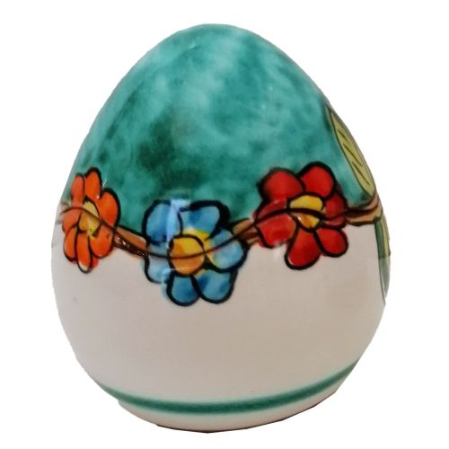 Easter Egg Flowers and Lemons Line. handpainted Vietri ceramic.