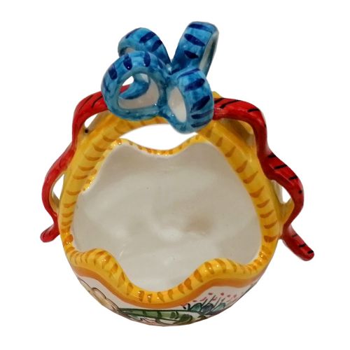 Cestino Pasquale porta caramelle. Ceramica di vietri. 2