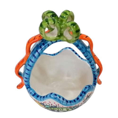 Easter Sweety Basket. handpainted Vietri ceramic.