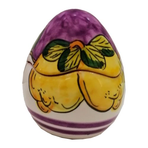 Easter Egg Flowers and Lemons Line. handpainted Vietri ceramic.