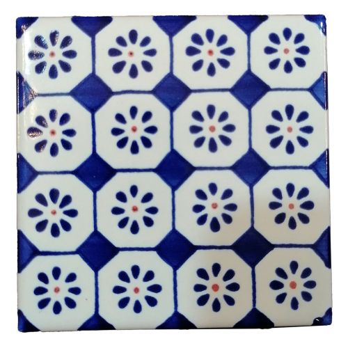 Mattonelle - piastrelle quadrate in ceramica vietrese dipinta a mano.