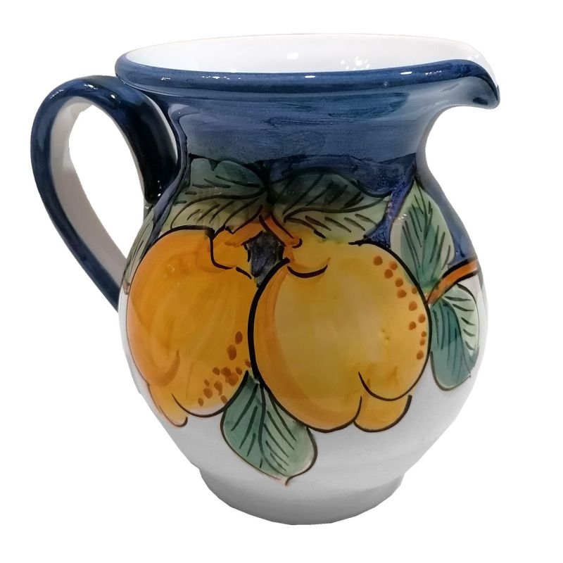 Brocca linea Limoni Bordo Blu. Ceramica di...