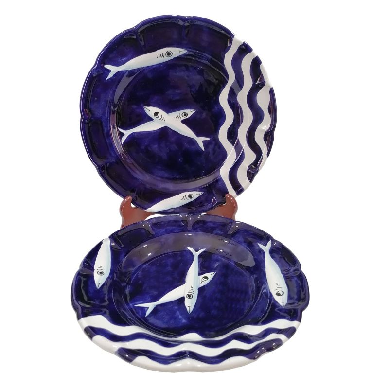 Placa de línea de sardinas. Cerámica Vietri -...