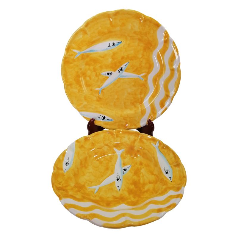 Placa de línea de sardinas. Cerámica Vietri -...