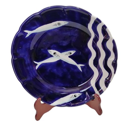 Plate dish Sardine line. Vietri ceramic - base, top, fruit/cake or underplate available