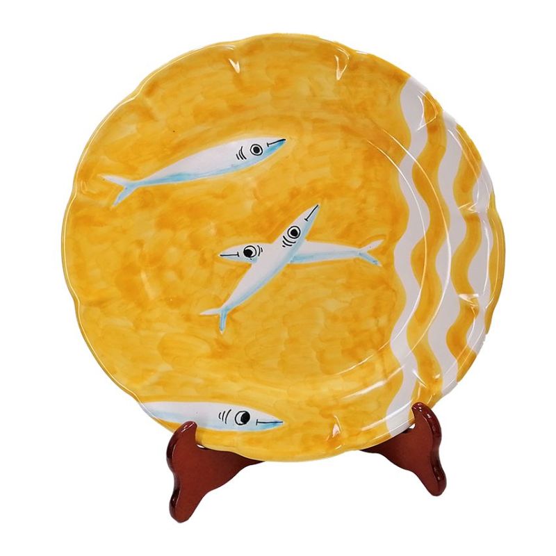 Plate. Sardines Line. Vietri Ceramics....