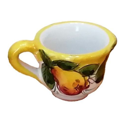 Coffee cup Fruit Line. handpainted Vietri ceramic. 2