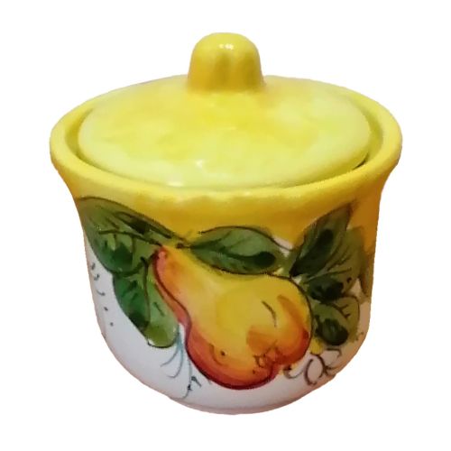Zuccheriera linea Fruttina. Ceramica di Vietri dipinta a mano.
