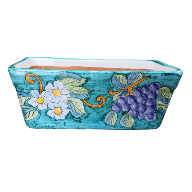 Fioriera a Cassetta Rettangolare. Fondo Verde...