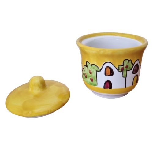 Línea de casetes Sugar Bowl. Cerámica Vietri pintada a mano.