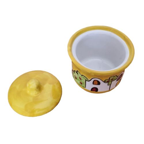 Línea de casetes Sugar Bowl. Cerámica Vietri pintada a mano.