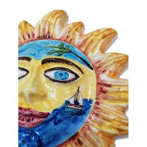 Sole da parete. Ceramica di vietri dipinta a mano. 2