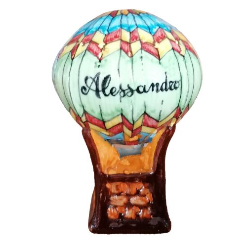 Bomboniera Mongolfiera profumatore in miniatura disponibile in tanti colori. Ceramica di Vietri