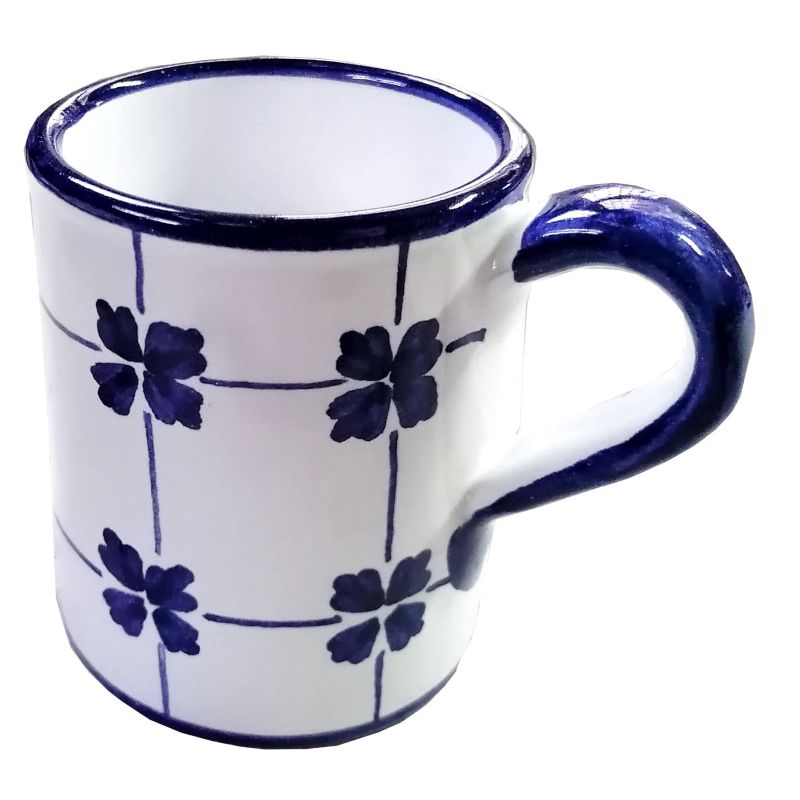 MUG-Tasse Linie Blümchen. Vietri-Keramik....