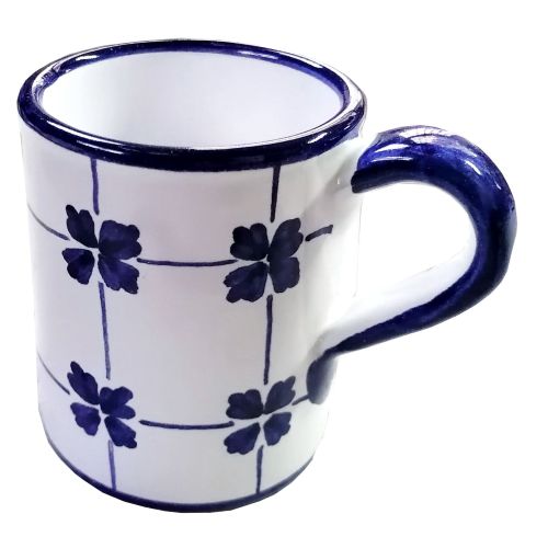 Taza MUG Línea Florecitas. Cerámica de Vietri. Pintada a mano.