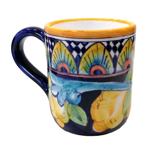 Tasse MUG Ligne Géométrique. Céramique de Vietri. Peinte à la main.