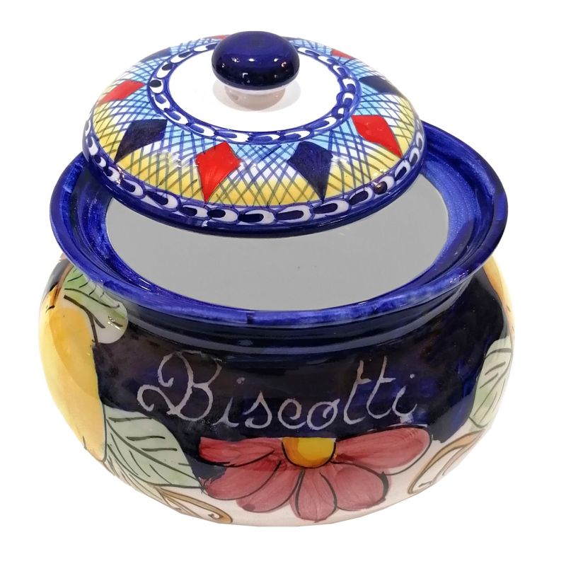 Biscuit Jar. Double Pattern and Geometric...