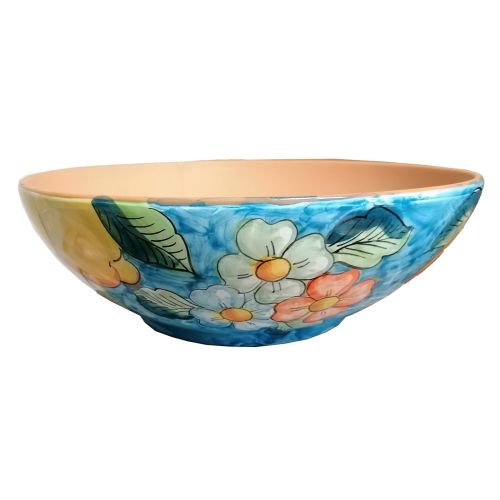 Vase bowl for plants flowers and Lemons. handpainted... 2