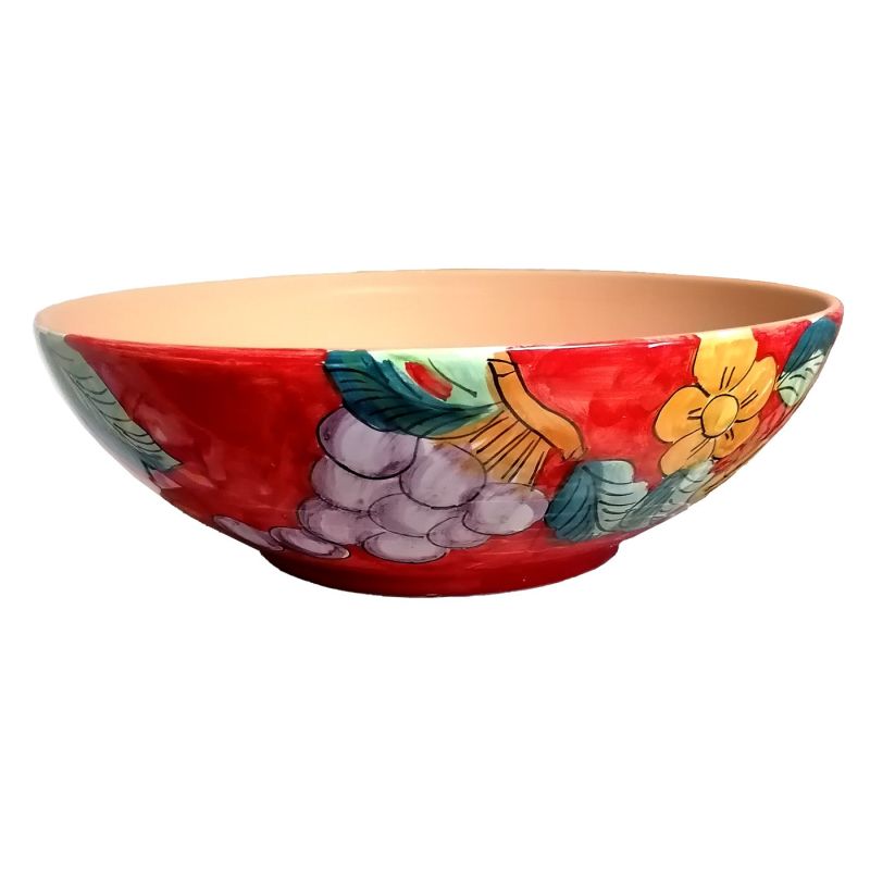 Vaso ciotola decoro Frutta e Limoni.  Ceramica...