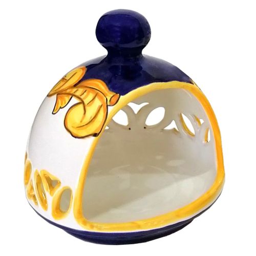 Soporte de esponja. Línea barroca con Ceramica Vietrese azul