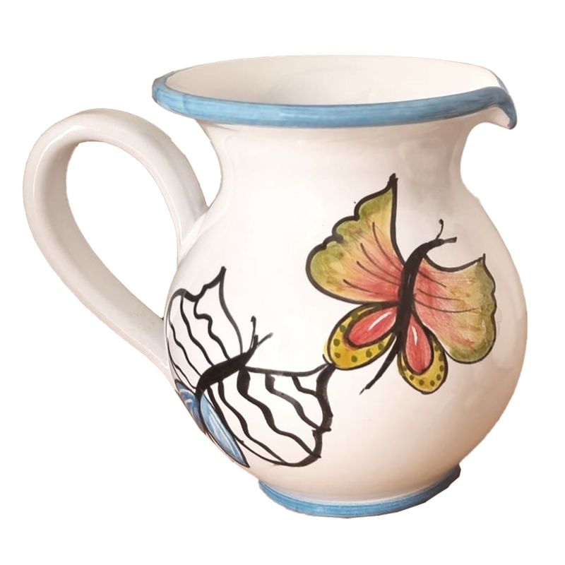 Carafe Bombée. Ligne Papillons. Céramique de...