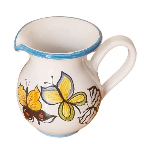 Brocca linea Farfalle. Ceramica di Vietri dipinta a mano.