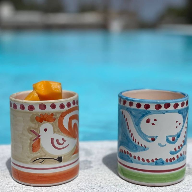 Glass Animal Line . handpainted Vietri ceramic