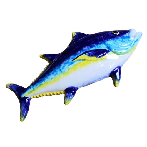 Atún de pared. Cerámica vietri pintada a mano.