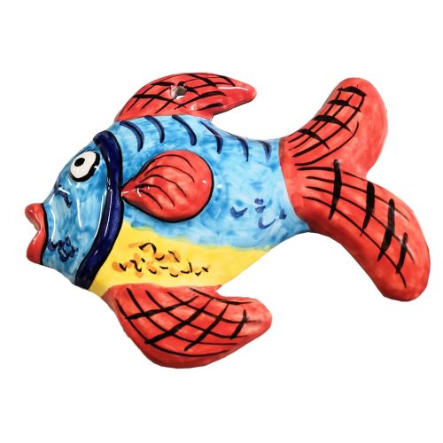 Fish wall mount handpainted Vietri ceramic