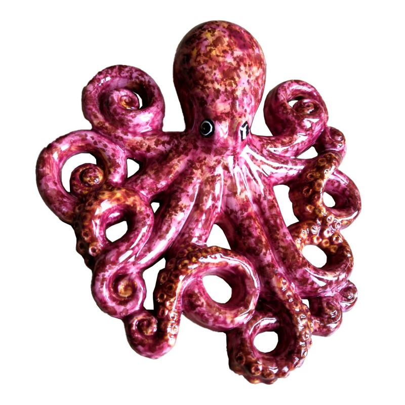 Octopus wall mount handpainted Vietri ceramic