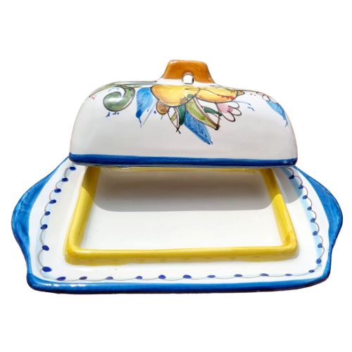 Butter/Cheese Tray. Lemon Line. Vietri Ceramic....