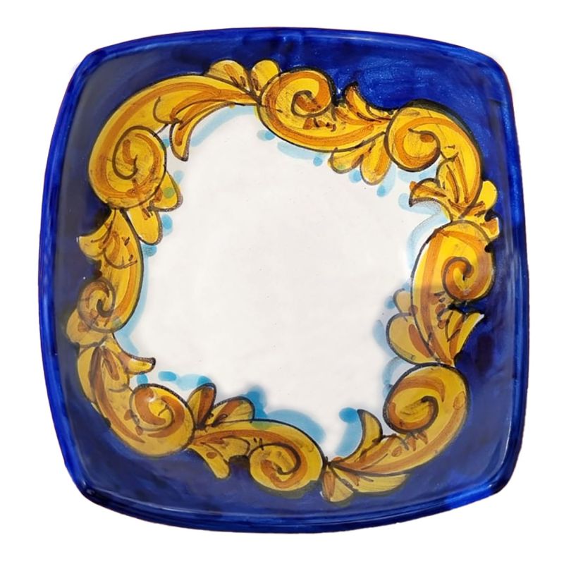 Svuota tasche linea barocco Bordo Blu. Ceramica...