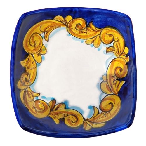 Pocket emptier Baroque Blue Border Line. handpainted Vietri ceramic