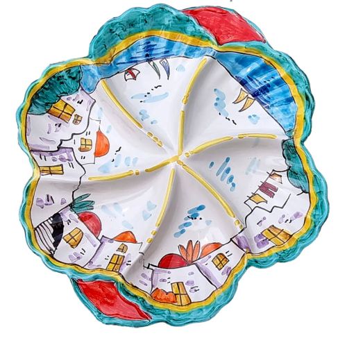 Appetizer dish. Cold dinner. 6 sections. Shell shape.... 2