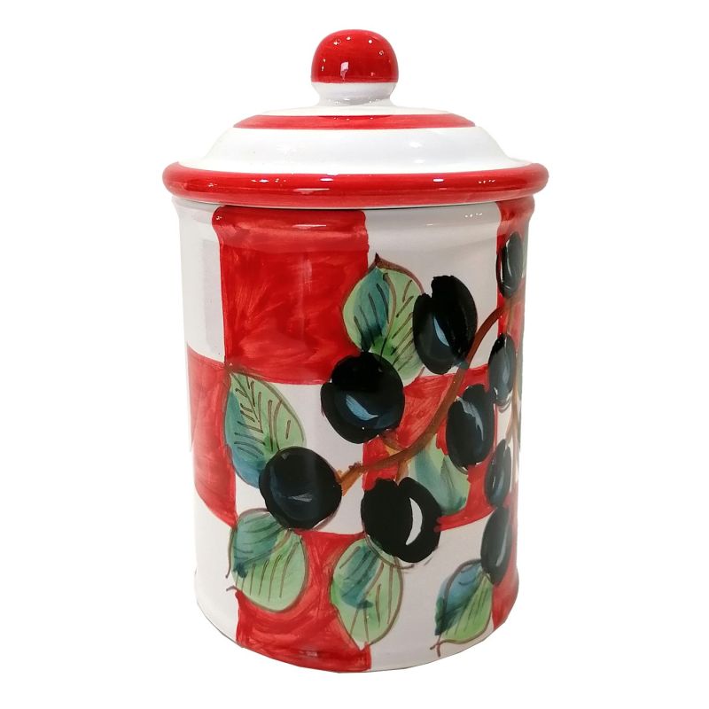 Customizable Jar. Olive Pattern. Vietri...