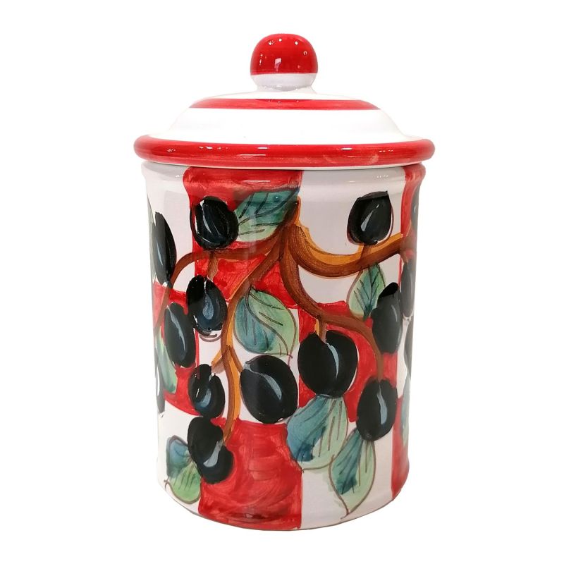 Customizable Jar. Olive Pattern. Vietri...