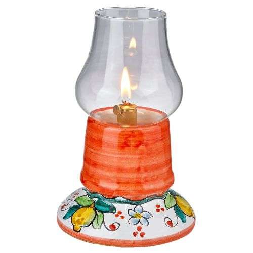 Bedside or Desk Lamp with ceramic body. Customizable Vietri Ceramics