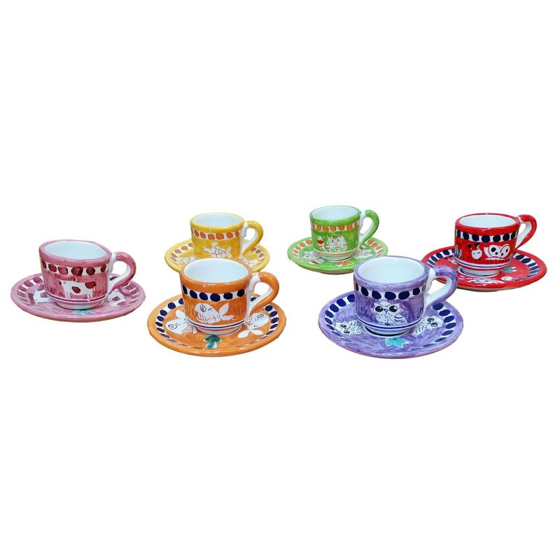 Set tazzina e piattino. Linea Animaletti....