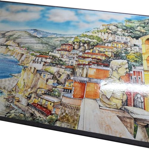 Wall Panel in ceramica vietrese dipinta a mano.