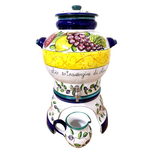 Contenedor Orcetto para aceite 5lt Pintado a mano Ceramica Vietrese