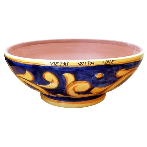 Bowl jarrón Baroque Line Ceramic de Vietri pintado a mano.