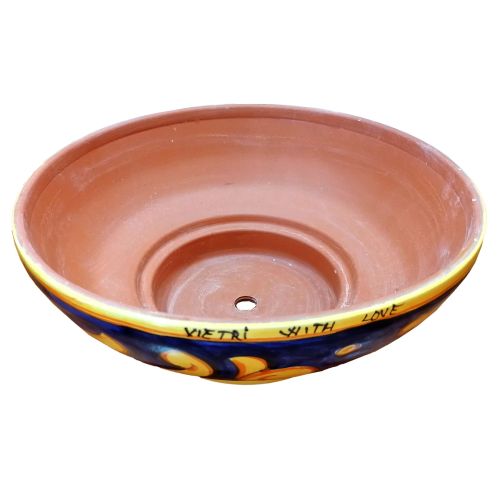 Vaso ciotola Linea Barocco Ceramica di Vietri dipinto a mano.