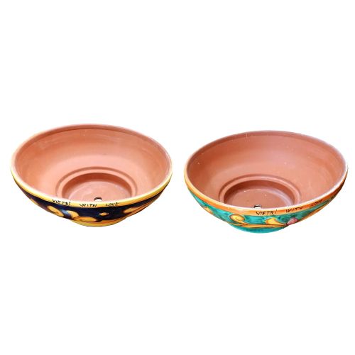 Bowl jarrón Baroque Line Ceramic de Vietri pintado a mano.