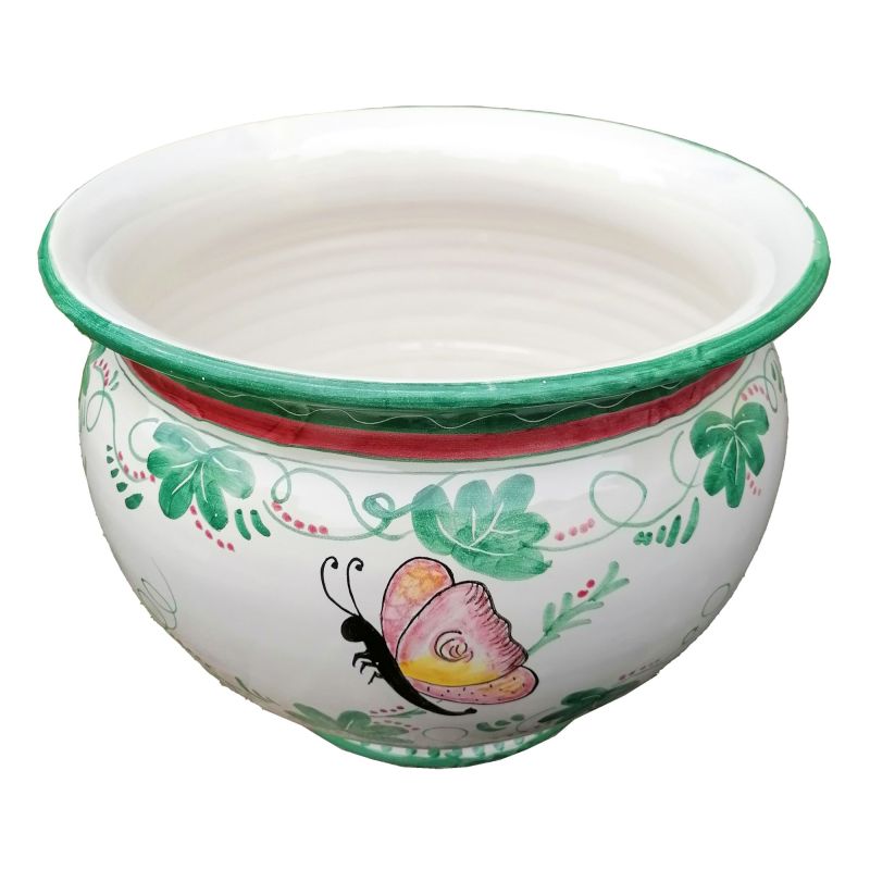 Cachepot Portaplantas Flores blancas y...