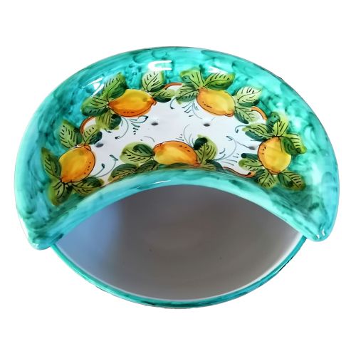 Mozzarella Cheese Pot Lemons line - handpainted Vietri ceramic