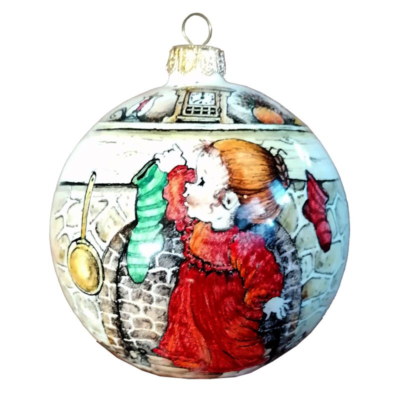 Christmas ball character. handpainted Vietri ceramic