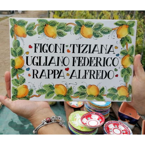 Decoración de placa rectangular personalizable Limones.... 2