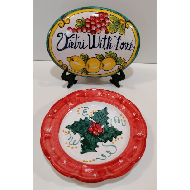 Dish, Christmas line plate. Vietri ceramic....